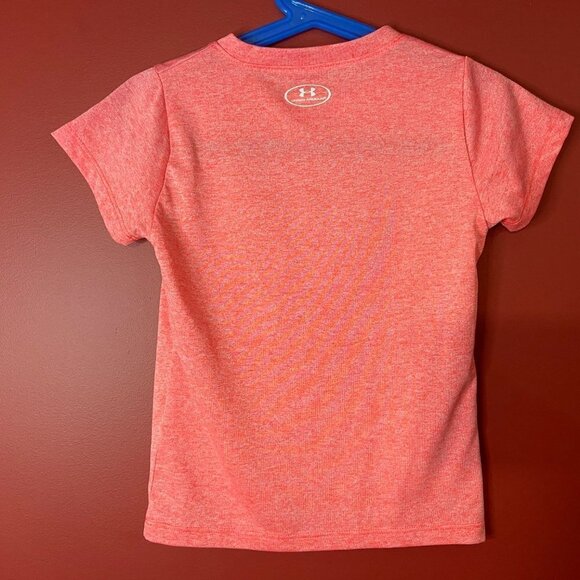 Under Armour Girl's HeatGear Poly T-shirt - Size 5 - Picture 2 of 3